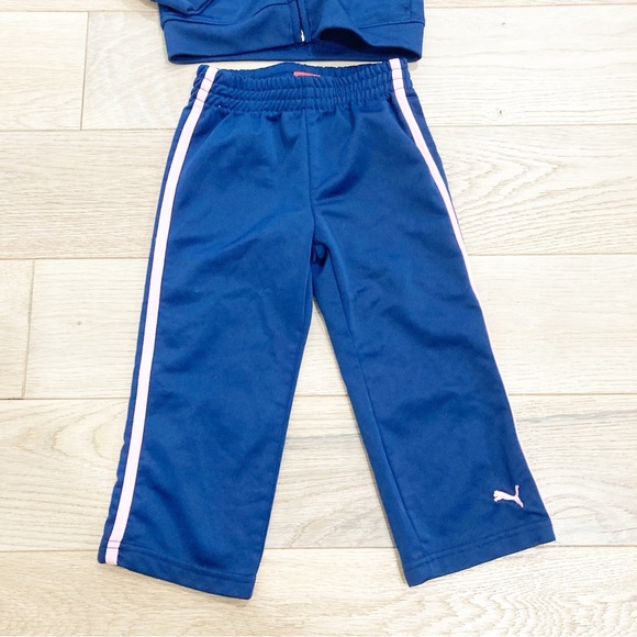 Puma Navy Tracksuit with Light Pink Accents - Picture 3 of 5